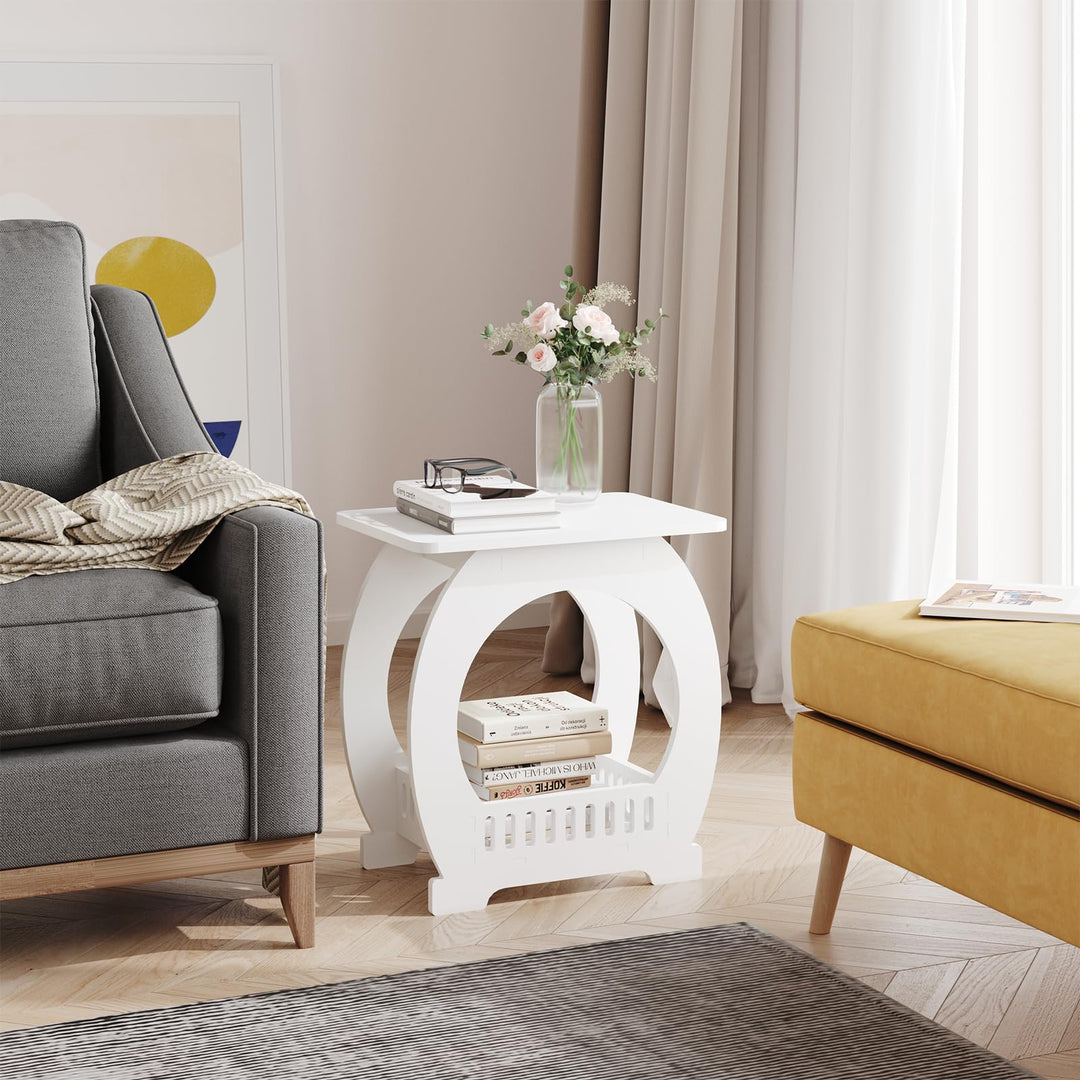 Dripex Beistelltisch, Nachttisch, 44x30x46cm, Kaffeetisch, Couchtisch, Sofatisch, für Schlafzimmer,