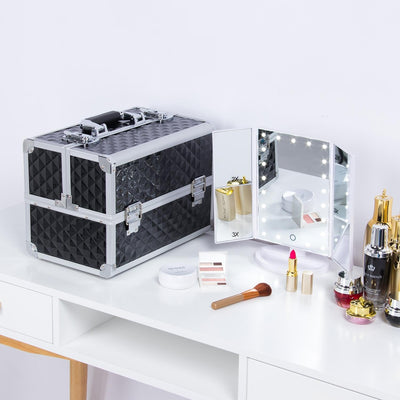 Yaheetech Kosmetikkoffer Schminkkoffer Beauty Make-up Case Multikoffer Friseurkoffer Werkzeugkoffer,