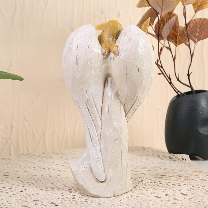 Hodao Betender Engel aus Kunstharz, 22,6 cm, für Geschenke, Heimdekoration, betende Gedenkstatue, ex