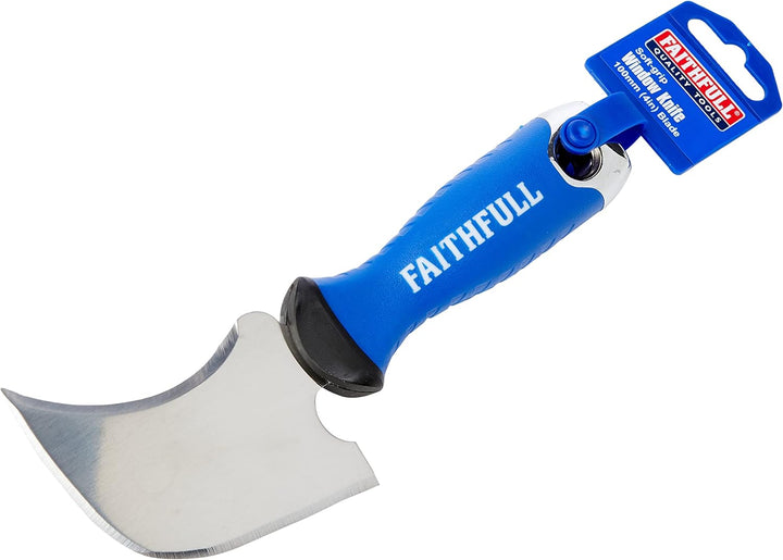 Faithfull SGWINDME Profi Fenstermesser Quarter Moon, Blau