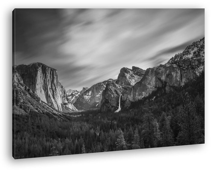 deyoli Yosemite-Nationalpark Format: 80x60 Effekt: Schwarz/Weiss als Leinwandbild, Motiv fertig gera