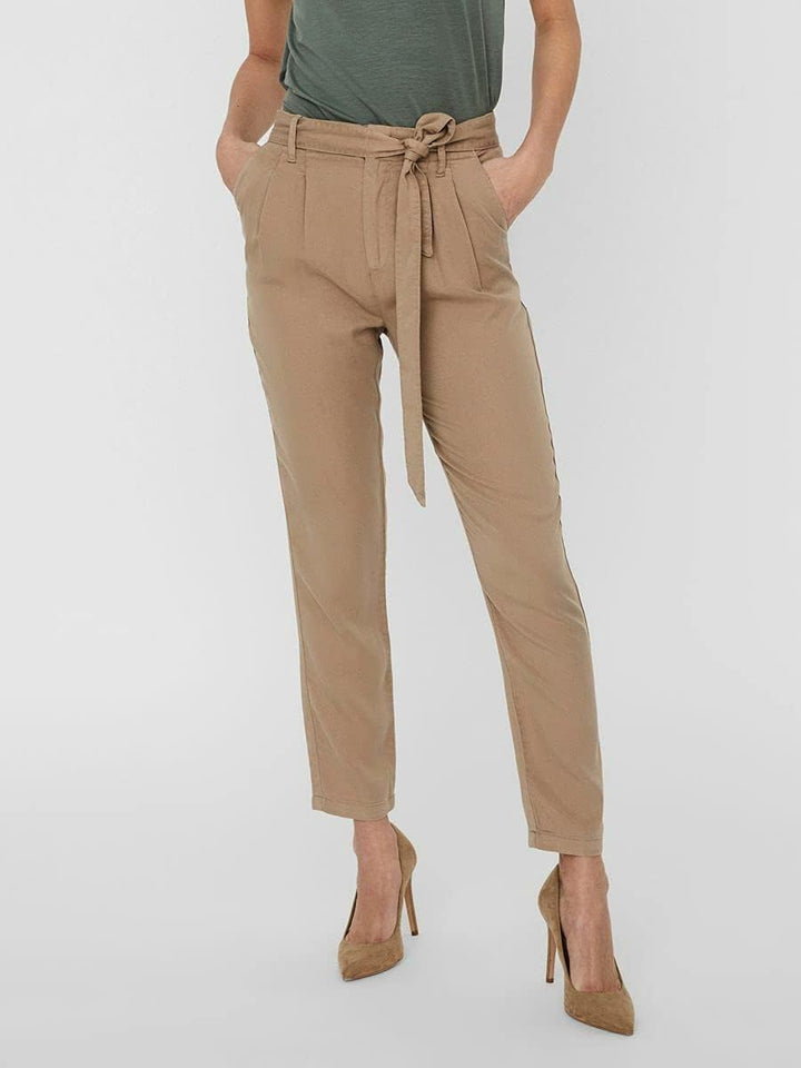 VERO MODA Female Hose VMMIA Hohe Taille Hose XL / 32L Silver Mink, XL / 32L Silver Mink