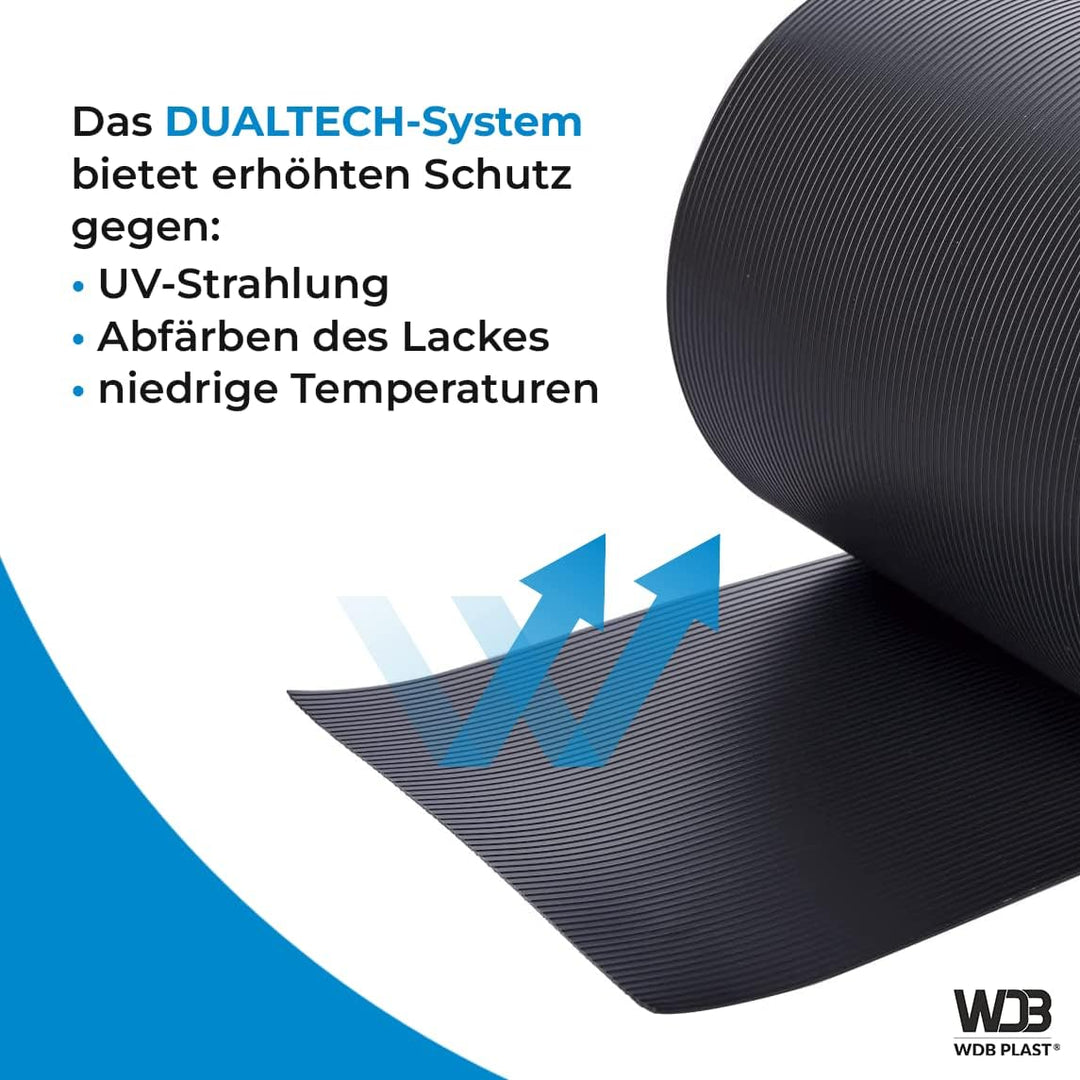 WDB - Sichtschutzstreifen für Doppelstabmatten Sichtschutz Zaun - Set 4X 26 m x 19 cm - Hart PP Wind