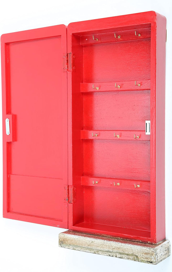 Point Home Design-Schlüsselschrank Cold Drinks, Retro, rot, 52cm