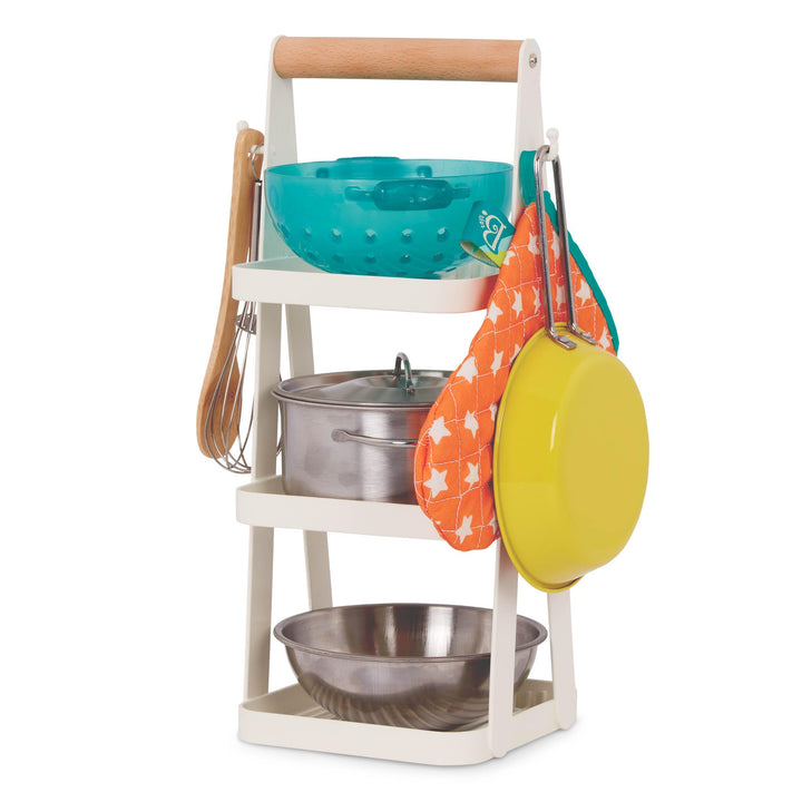 B. toys - Mini Chef - Topf & Pfanne Spielset - Zubehör für die Spielküche - Topf, Pfanne & Kochgesch