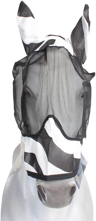 Bucas Buzz-Off Zebra Mask & Ears - Zebra, S