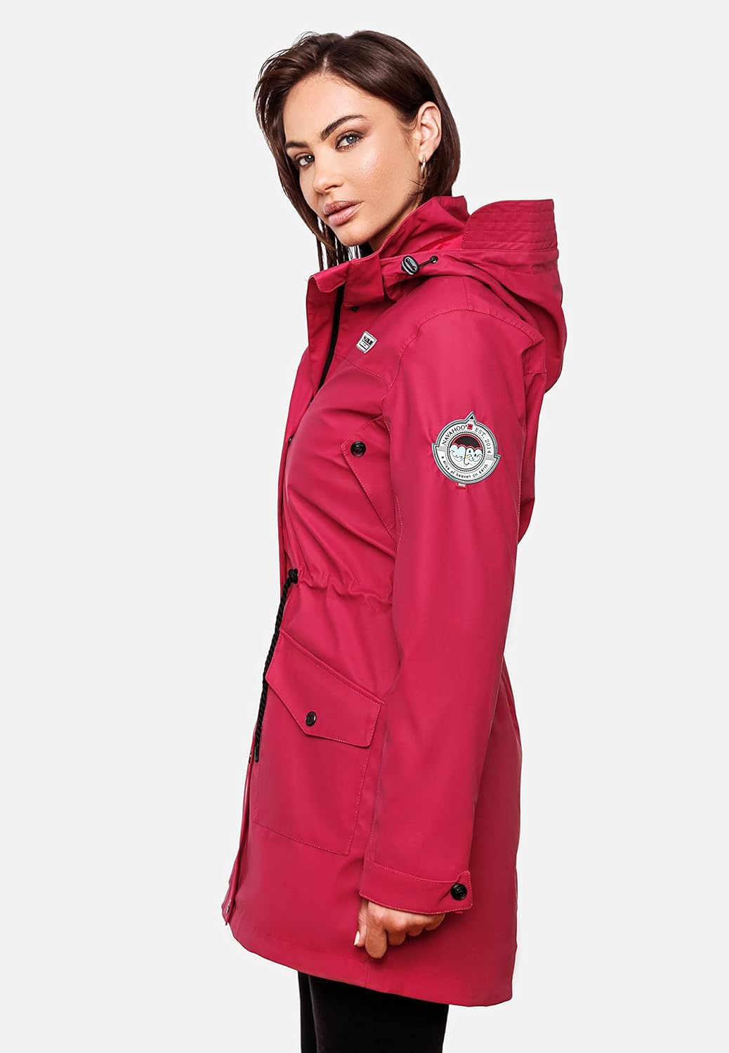 Navahoo Damen wasserdichter gefütterter Regenmantel Deike S Fuchsia, S Fuchsia