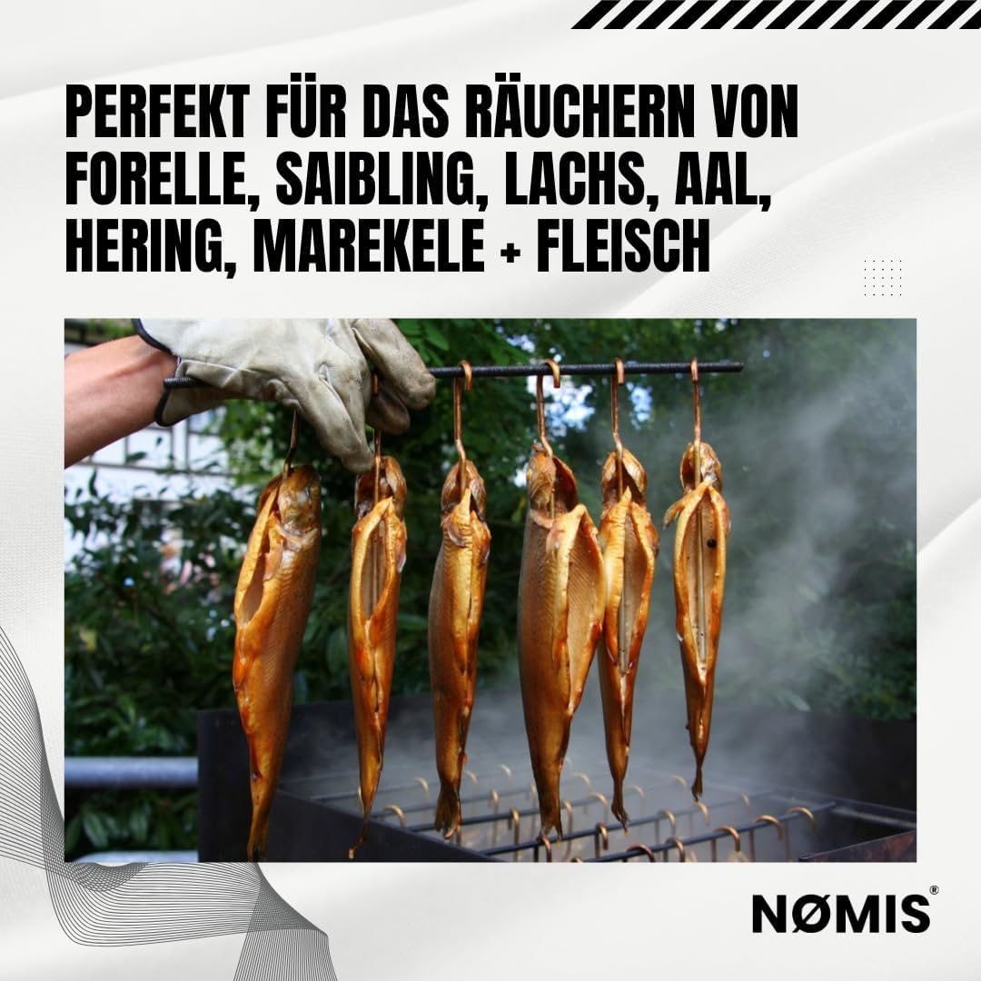 Räucherhaken Set | Fleischerhaken Edelstahl für Fisch und Fleisch | Edelstahl Räucherhaken Forelle,