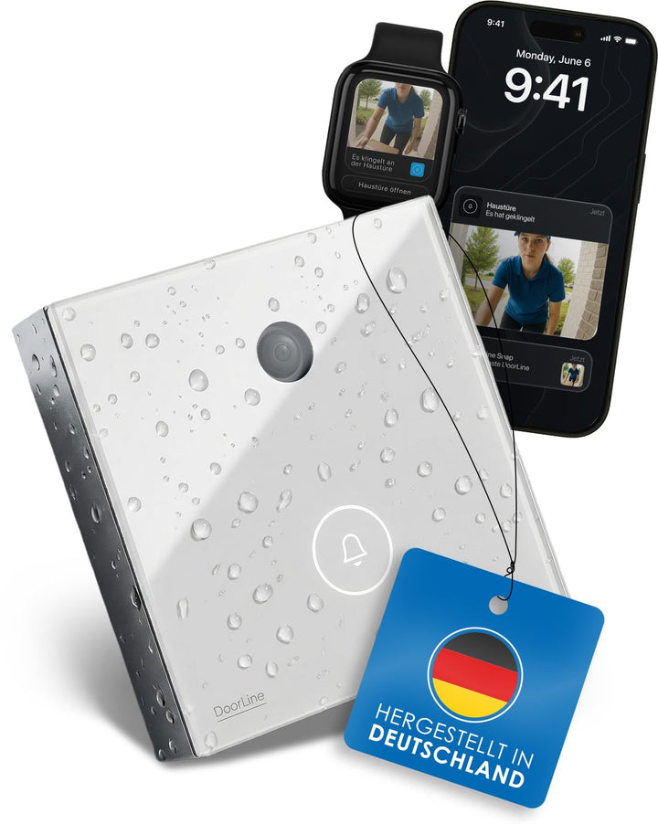 DOORLINE Snap Farbe: Weiss von Telegärtner Elektronik l die Türklingel mit Kamera I Bildübertragung