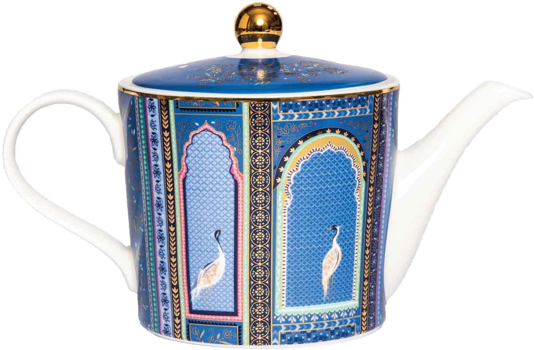 Sara Miller Portmeirion India SMII78923-XG Teekanne, Gitterfenster