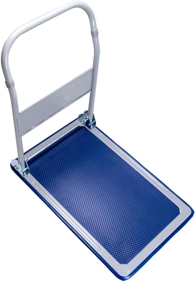 Plattformwagen klappbar mit 150 kg Tragkraft | Transportwagen Plattenwagen | Gummibereifung Anti-Rut