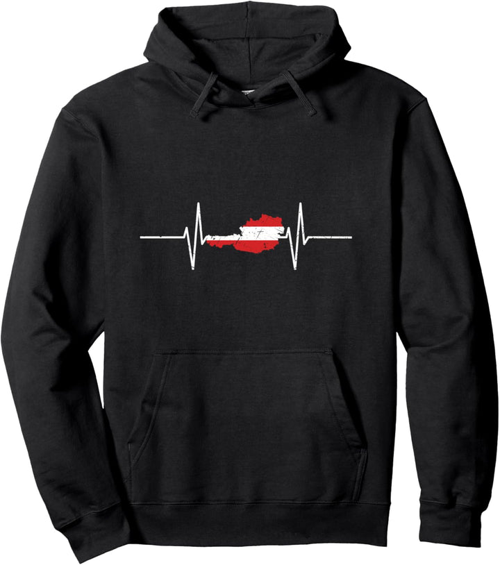 Österreich Österreich Herzschlag Vintage Flagge Österreich Pullover Hoodie