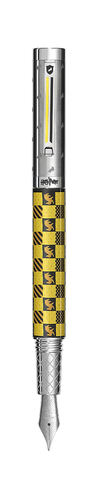 Montegrappa Harry Potter Hufflepuff Füllfederhalter aus Edelstahl, mit Hufflepuff Logo, in der Farbe