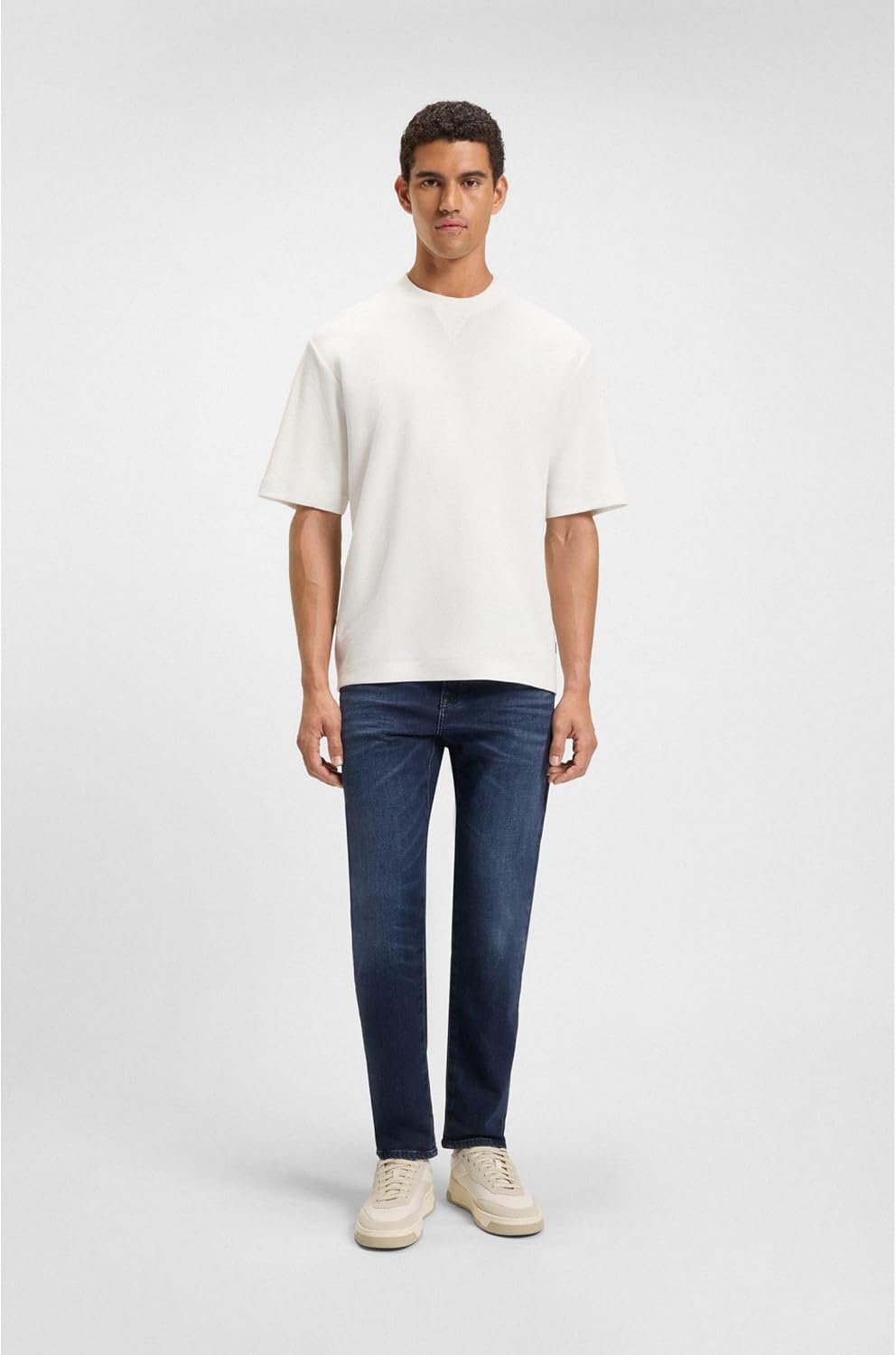 BOSS Herren Maine BC-L-P Regular-Fit Jeans aus blauem Super-Stretch-Denim 30W / 32L Navy410, 30W / 3