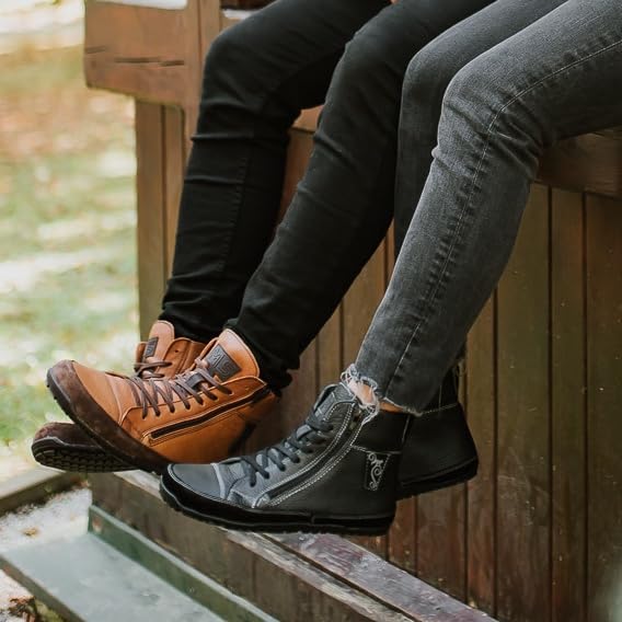 Magical Shoes Barfussschuhe gefüttert für Damen & Herren, Schnürstiefel, Stiefel Winter, minimalisti