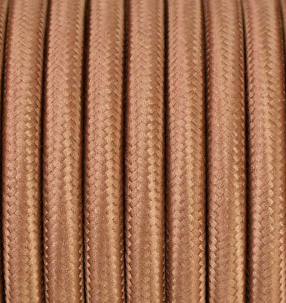 Textilkabel Bronze [2x1,5] 20 Meter 2 - adrig Stoffkabel Pendelleitung Lampenkabel Textile Cable 2G1
