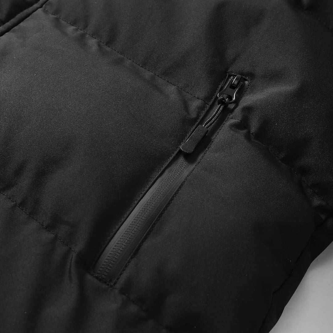 Allthemen Daunenmantel Herren Winter Lange Steppmantel mit Kapuze Warm Wintermantel Winterparka XXL