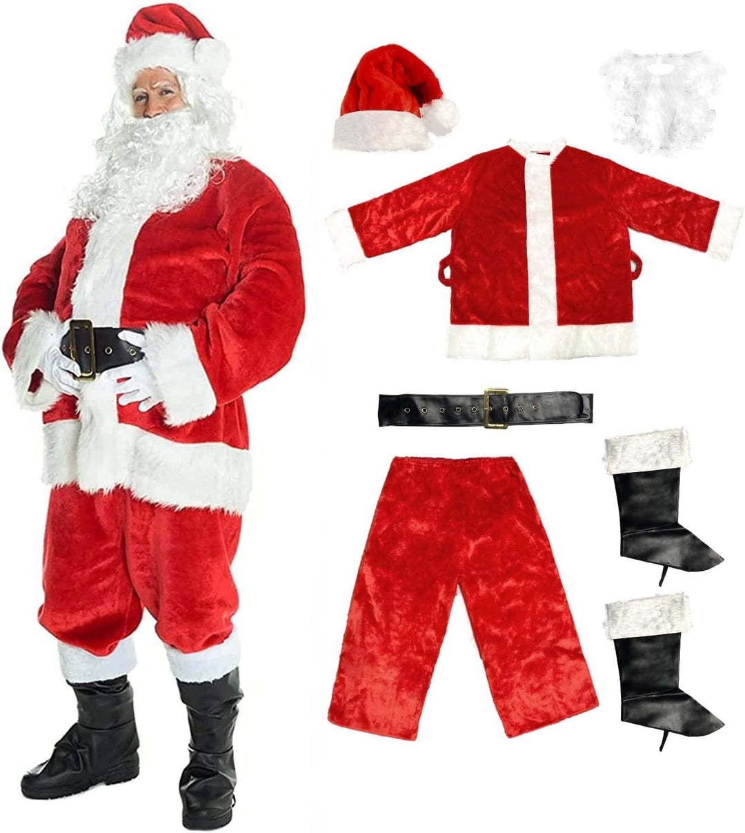 Morph Weihnachtsmann Kostüm Herren, Weihnachtsmann-Kostüm, Nikolauskostüm Mann, Santa Claus, L