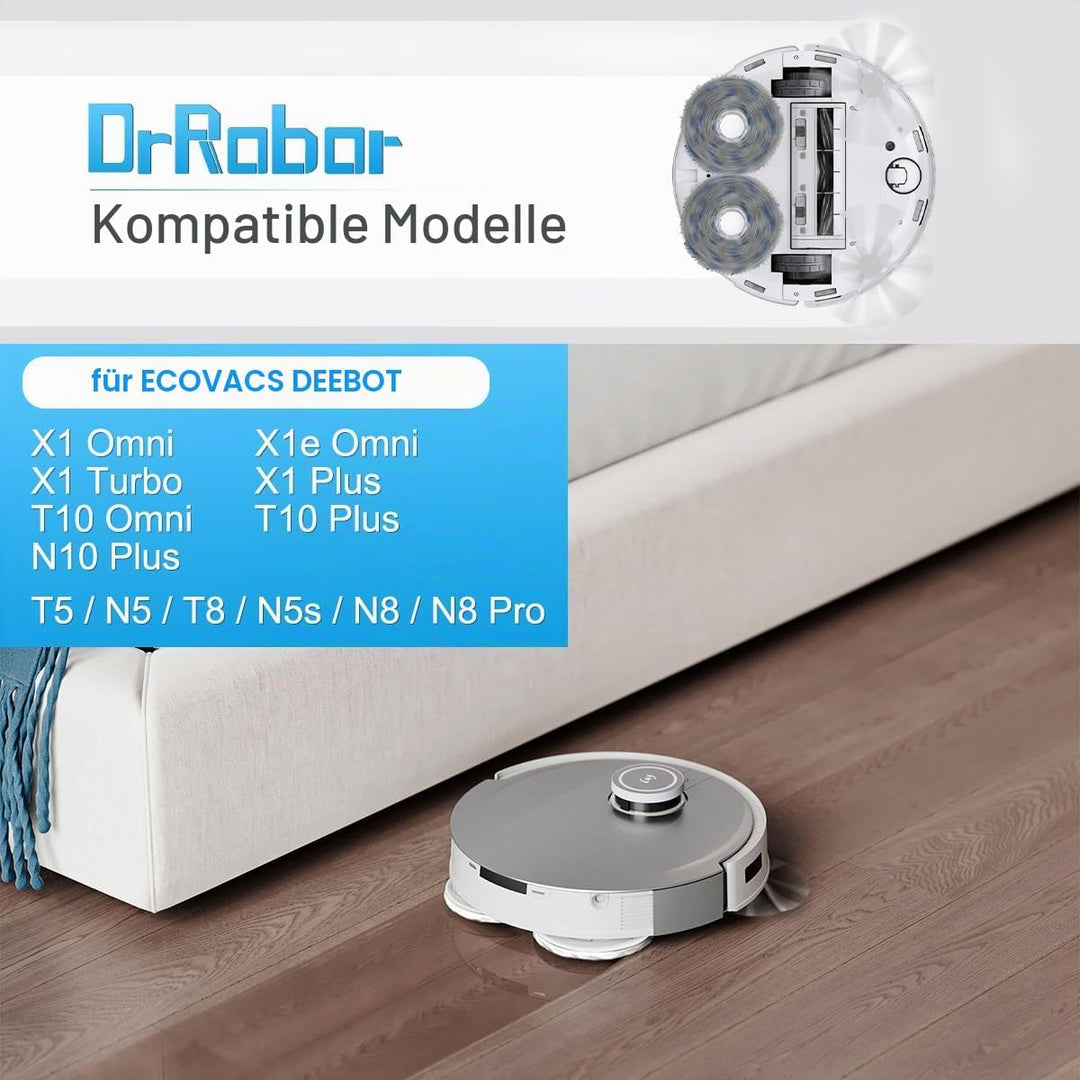 2 Stücke Ersatzteile Hauptbürste für ECOVACS DEEBOT X1 Omni/ X1e Omni/ X1 Turbo/ X1 Plus, Zubehör fü