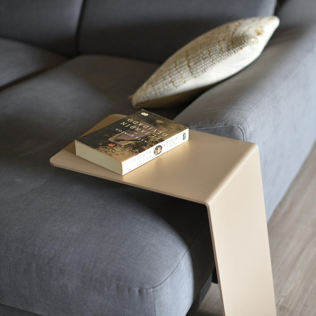 MILUKA Beistelltisch Beige | Couchtisch, Wohnzimmertisch oder Sofatisch | Laptoptisch für Couch, Sof