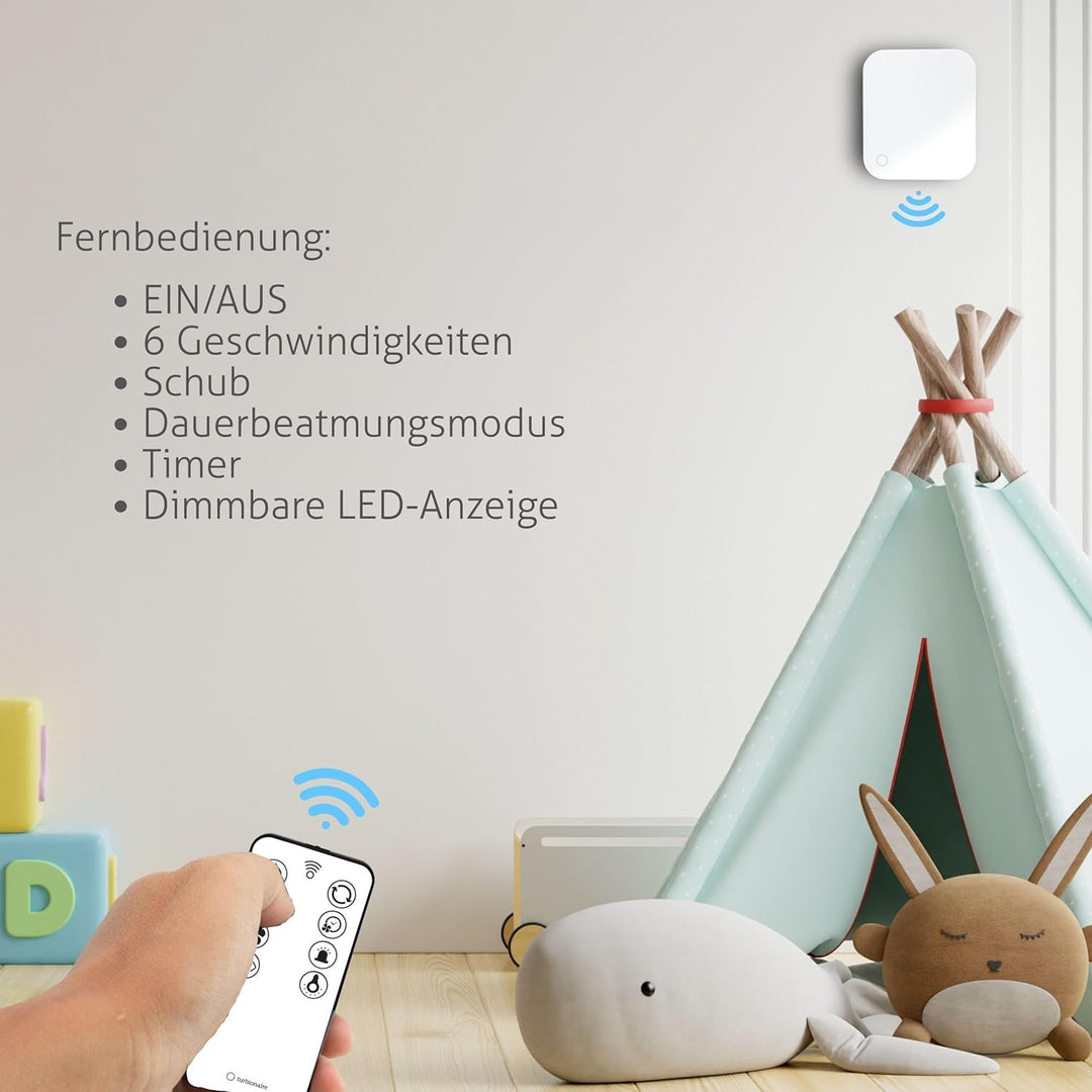 Turbionaire TREND PUR Aussenluftabsaug- und Reinigungsgerät für Dauerbelüftung, HEPA-FILTER, KOHLFIL
