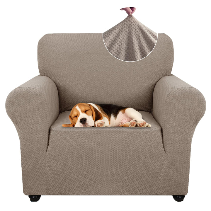 Ystyle Sofa überzug 1 Sitzer Mit Armlehne, Stretch Sofabezug rutschfest, Modern Sofa Cover Für Hunde
