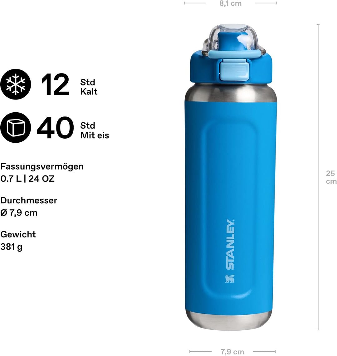 Stanley 1913 Wellspring Bottle 0.7L - Kühlt 12 Stunden - 40 Stunden Eisgekühlt - BPA Frei Recycelter