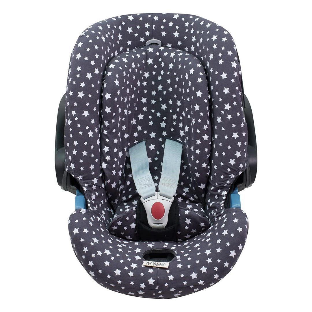 JYOKO Kids SitzBezug kompatibel mit Cybex Aton Cloud-Q-M-2-4-5 (ATON 4, Winter Sky)