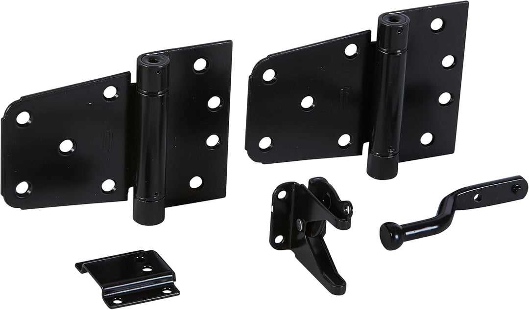 National Hardware N343-475 Selbstschliessendes Tor-Set, schwarz, 0