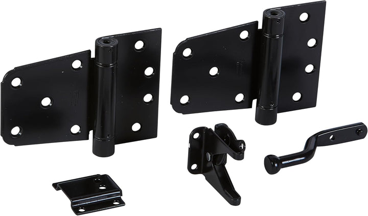 National Hardware N343-475 Selbstschliessendes Tor-Set, schwarz, 0