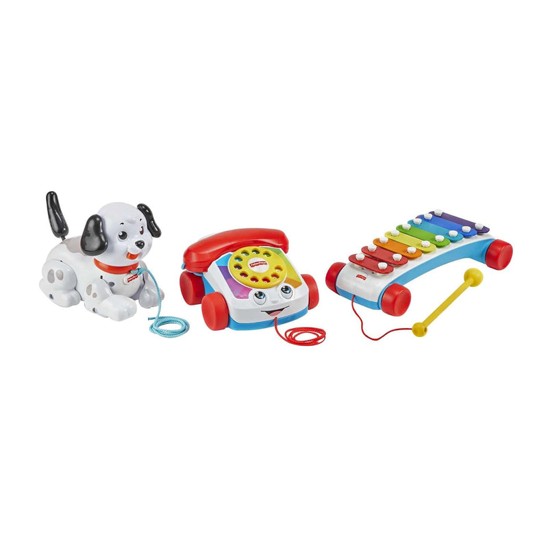 Fisher-Price GVF68 - Geschenkset mit klassischen Spielzeugen zum Ziehen, 3 Spielzeuge zum Ziehen, Ba