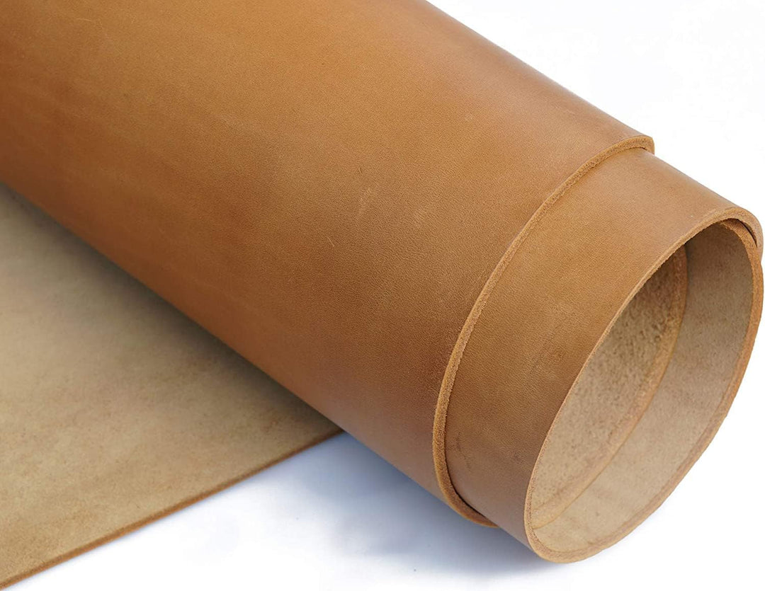 Heavy Weight Bourbon Brown Tooling Leather Square 3.6mm-4.0mm (9-10oz) Thick Full Grain Cow Hide Lea