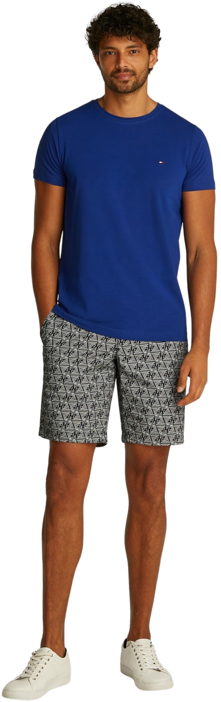 Tommy Hilfiger Herren T-Shirt Kurzarm Rundhalsausschnitt XS Blue (Wedge Blue), XS Blue (Wedge Blue)