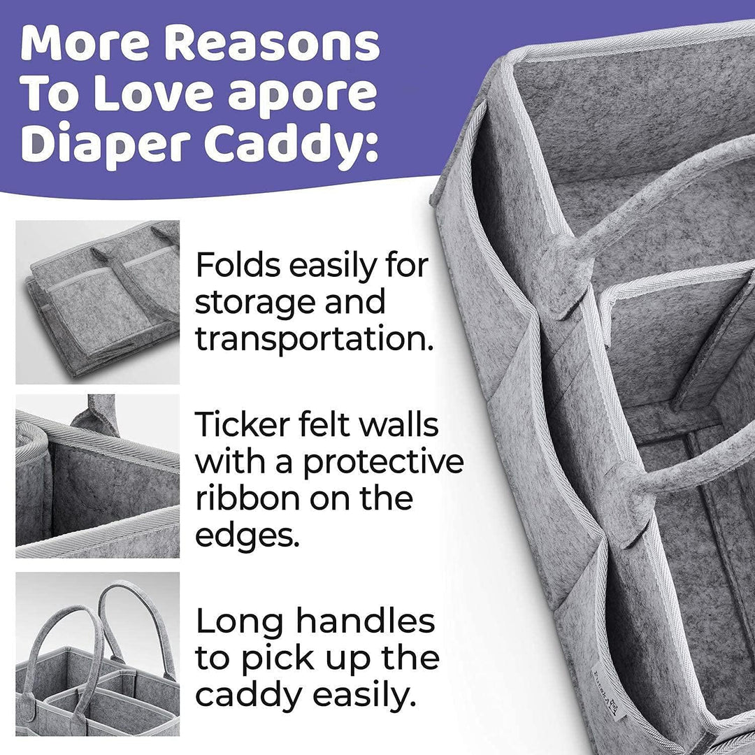Baby Windel Caddy Organizer Wickeltisch Tragbar Filz Baby Windeltaschen Auto Travel Ablagekorb Winde