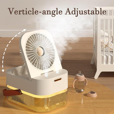 Ankrs Befeuchtungsventilatoren Tragbarer Ventilator Luftbefeuchter 2L, Ultra leise Tischventilator m