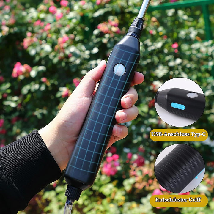 DOUBFIVSY Elektrischer Pflanzensprüher, Drucksprüher Gartensprüher Sprühlanze mit 3 Düsen und 3m Sch