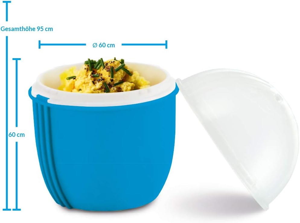 Durandal Eierkocher Mikrowelle | Crackin‘ Egg Mikrowellen Eierkocher | Ideal zum pochieren & als Ome