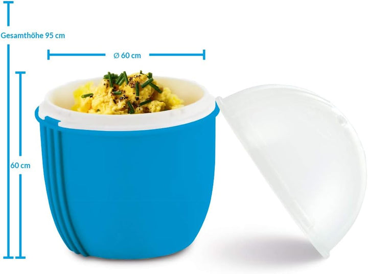 Durandal Eierkocher Mikrowelle | Crackin‘ Egg Mikrowellen Eierkocher | Ideal zum pochieren & als Ome