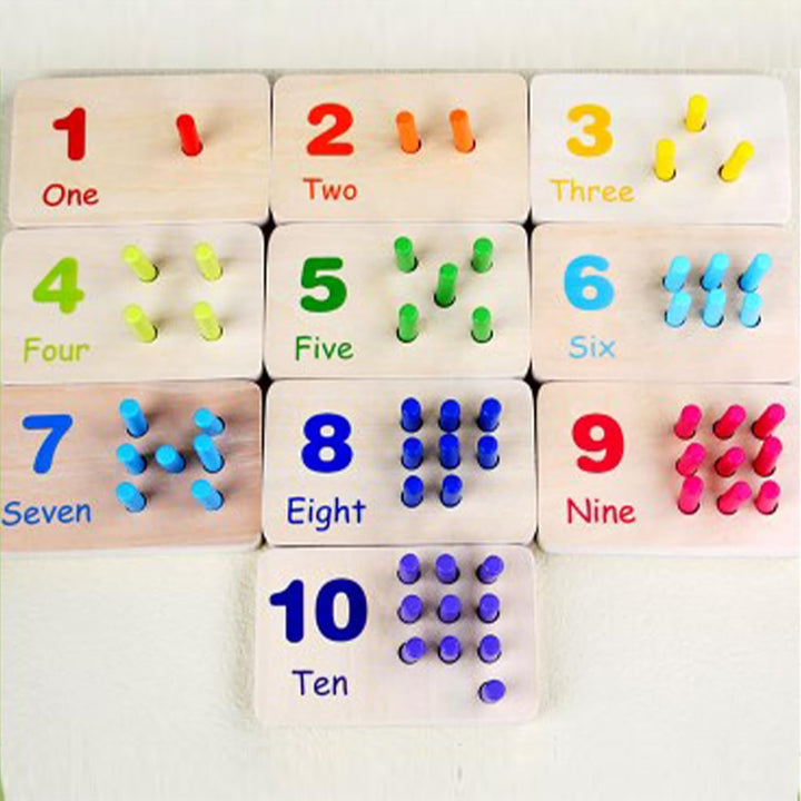 Montessori Spielzeug, Verschiedene Zahlen und Farben, Kinderspielzeug mit Aufbewahrungsbox, Geschenk