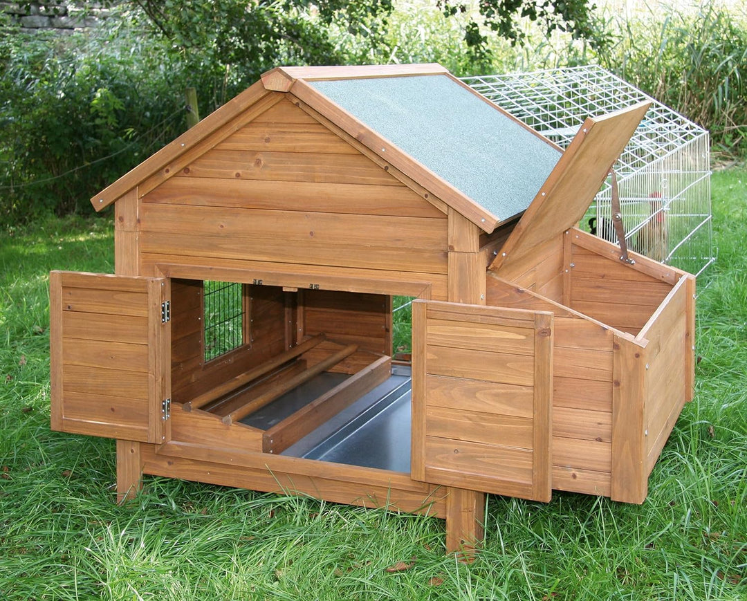 Kerbl Legenest (Masse 85x37x48 cm, Anbau und Sitzstange, Erweiterung für Hühnerstall, aus Holz, pass