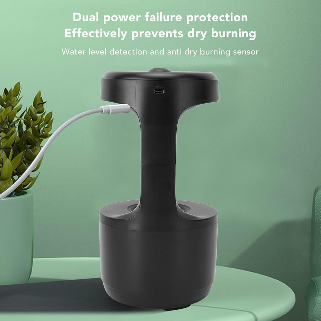 Luftbefeuchter 800ml, Portable Raumluftbefeuchter mit Schwebender Wassertropfen Design, Ideal für Sc