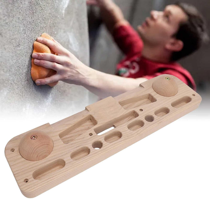 Dilwe Holz-Hangboard, Kletter-Hangboard, Fingerboard-Klettern mit Schrägen und Fingerlöchern, für Fa