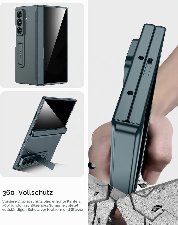 Miimall Kompatibel mit Samsung Galaxy Z Fold 7 Hülle mit Displayschutz Anti-SPY, [Magnetischer Schar