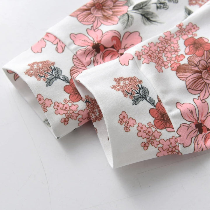 Joureker Baby Mädchen Kleidung Langarm Ruffle Tops und Floral gedruckt Hosen Kleinkind Baby Mädchen