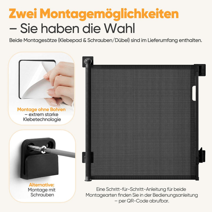 Sekey Treppenschutzgitter Ausziehbar 2er-Pack 0-150 cm, Höhe 97 cm,Treppenschutzgitter ohne Bohren,