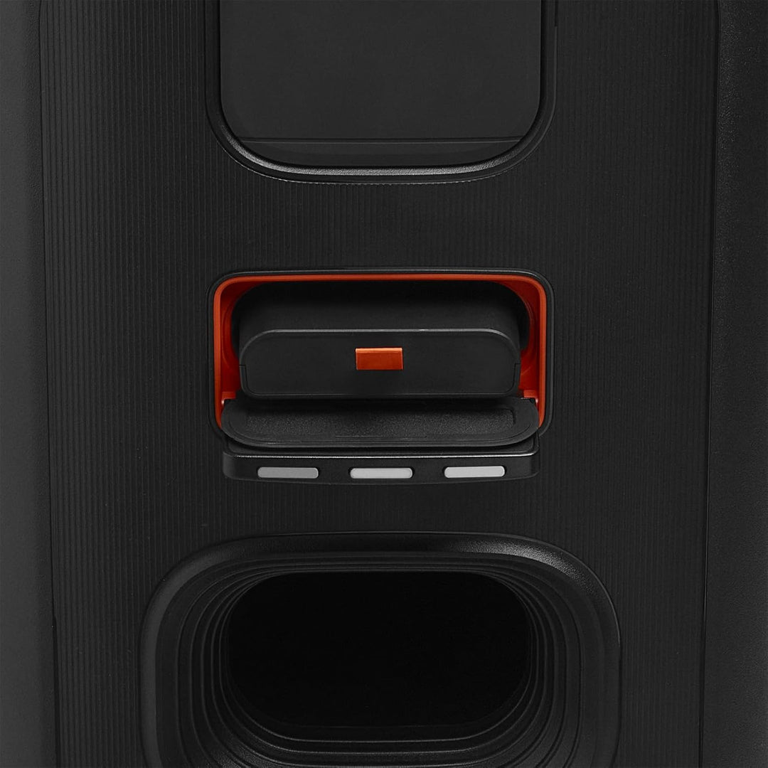 JBL Der Akku Battery 400 lässt Sich in Sekundenschnelle austauschen, sodass PartyBox Stage 320 Xtrem