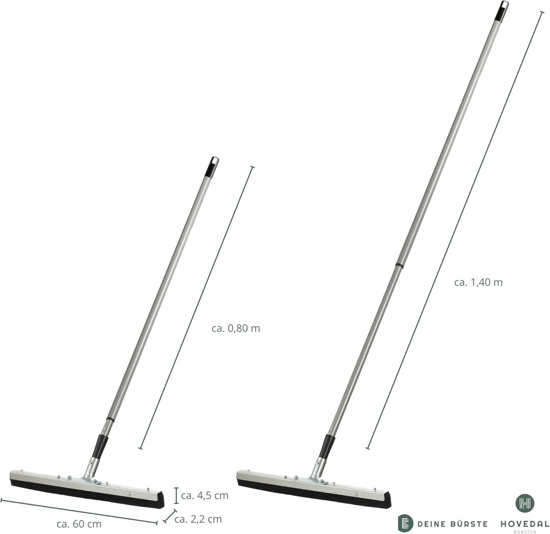 Wasserschieber 60 cm mit Stiel, Bodenabzieher Wasserabzieher Gummiabzieher, Wasser Abzieher Schieber