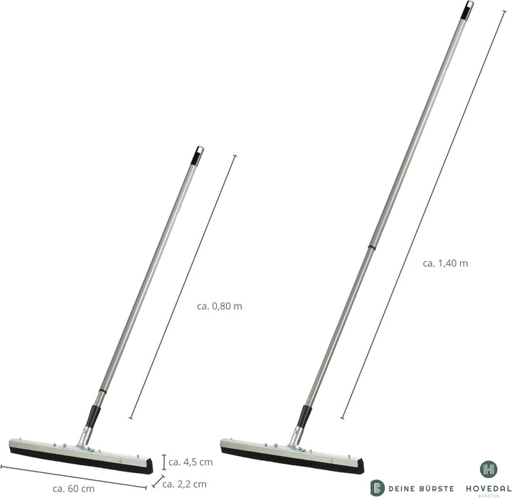 Wasserschieber 60 cm mit Stiel, Bodenabzieher Wasserabzieher Gummiabzieher, Wasser Abzieher Schieber