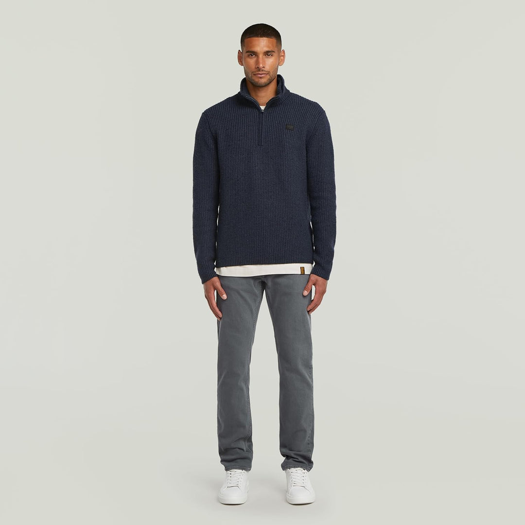 G-Star Raw Herren Jeans Mosa Straight Jeans 26W / 30L Mehrfarben (India Ink/Folkstone Gray Double Dy