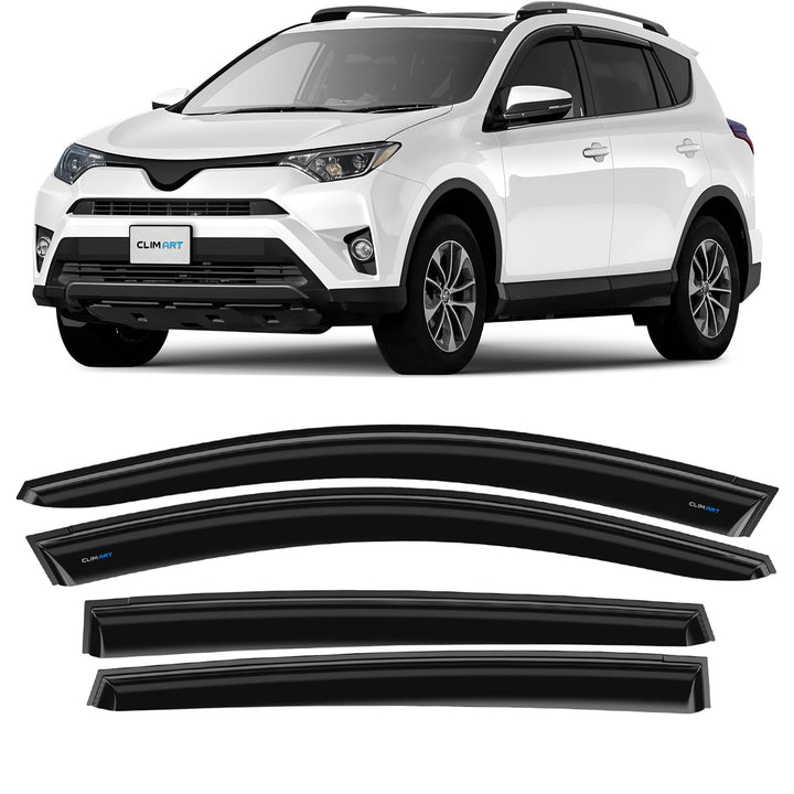 CLIM ART Windabweiser für Toyota RAV4 2013-2018, Autofenster Regenschutz, Regenabweiser, Anklebbare